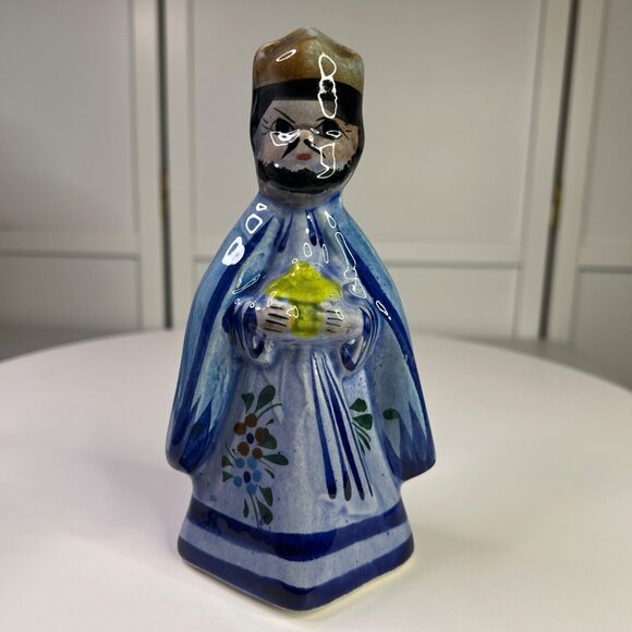 Tonala Mexican Folk Art Pottery Wiseman Figurine Stoneware Christmas Nativity - Picture 4 of 9